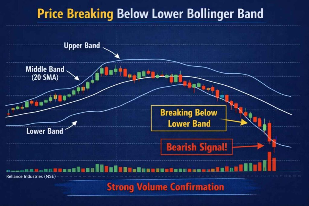 Bollinger Band Breakout Below range